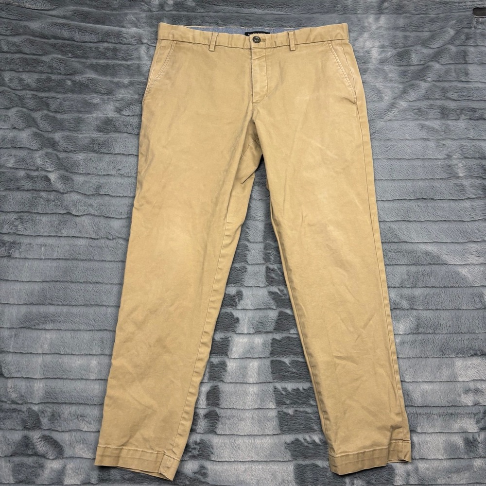 Banana Republic Mason Chino Mens 33x30 Tan Khaki Athletic Tapered Stretch Pants